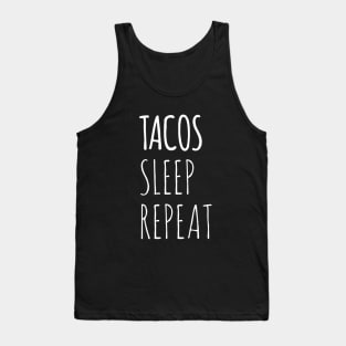 Funny Tacos Sleep Repeat Tank Top